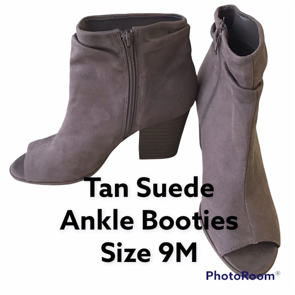 Tan Suede Ankle Boots - Picture 1 of 6